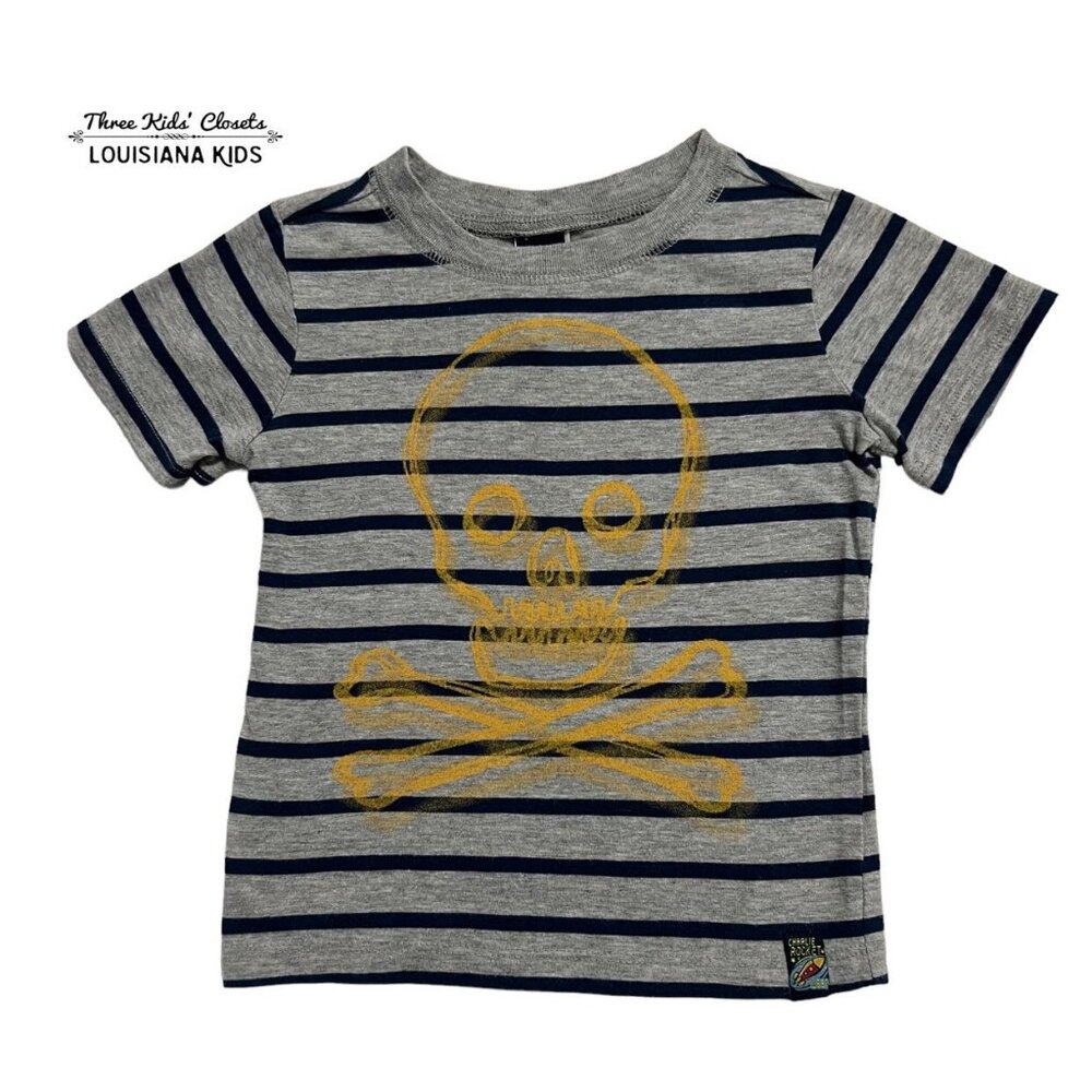 Charlie Rocket 18m Striped Skull & Crossbones Shirt